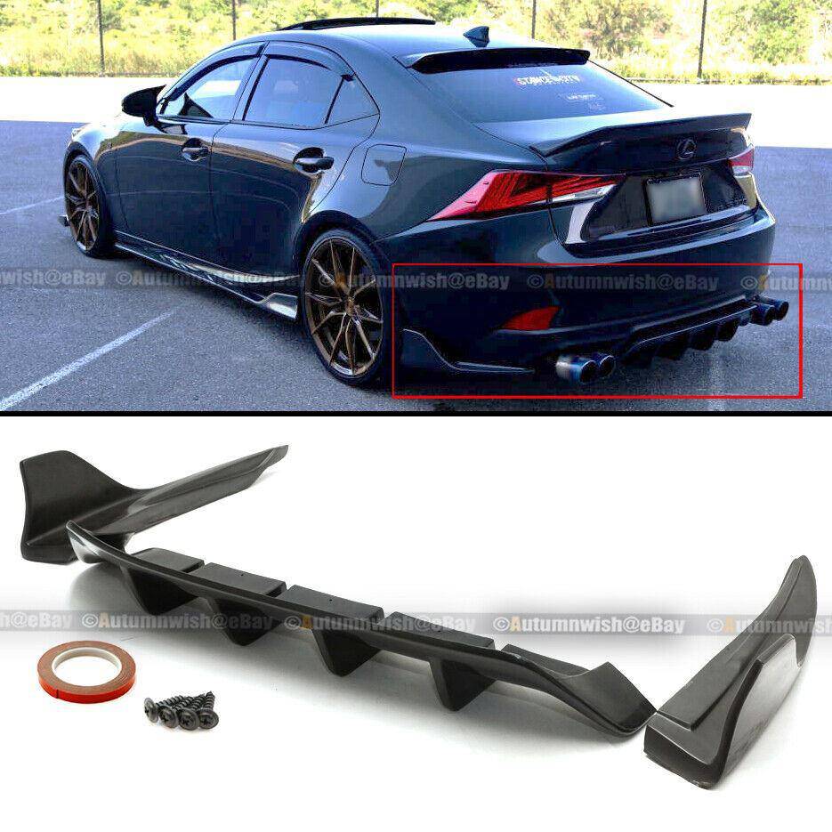 Lexus IS300 IS350 17-20 AM Style 3 Pics Rear Bumper Diffuser Lip Corner Apron Spat - Autumn Wish Auto Arts