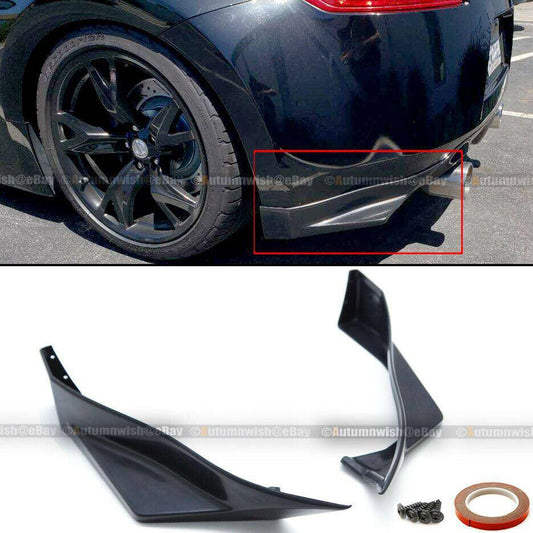 Nissan 370z 09-19 Unpainted Polyurethane JDM Style Rear Bumper Aprons Lip - Autumn Wish Auto Arts