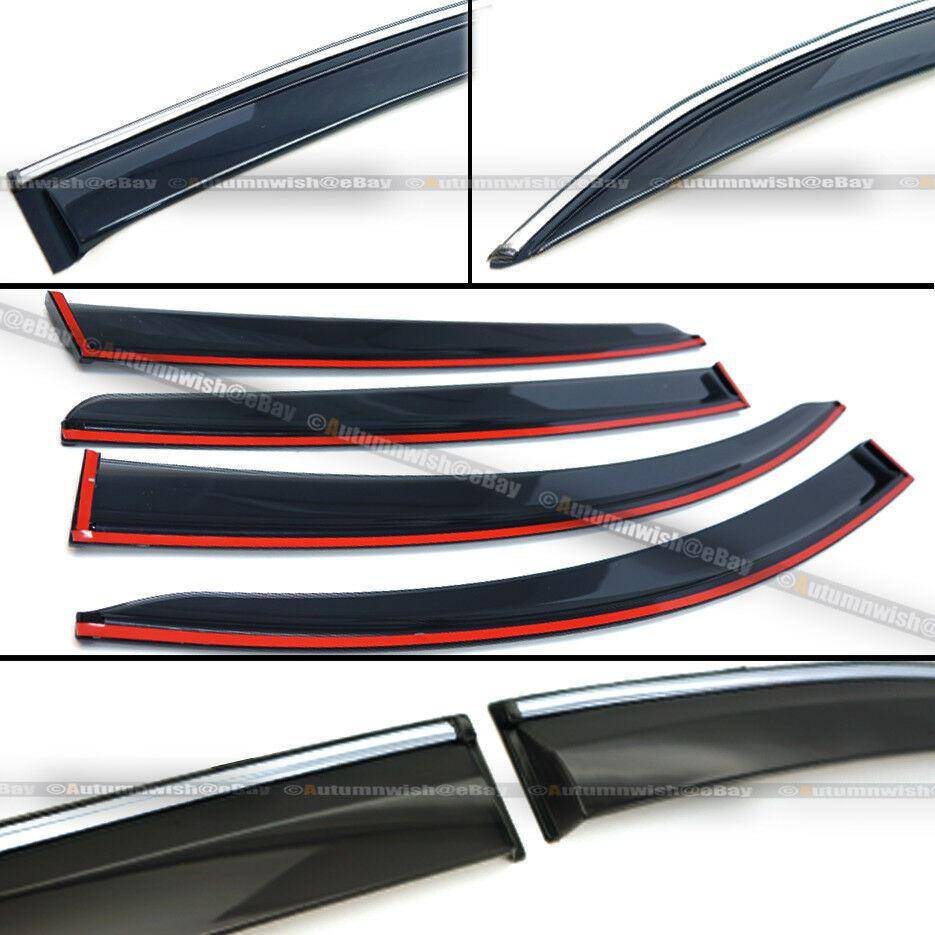 Lexus IS250 IS350 IS200T 14-19 JDM Chrome Trim Tinted Sun Shade Window Visor - Autumn Wish Auto Arts