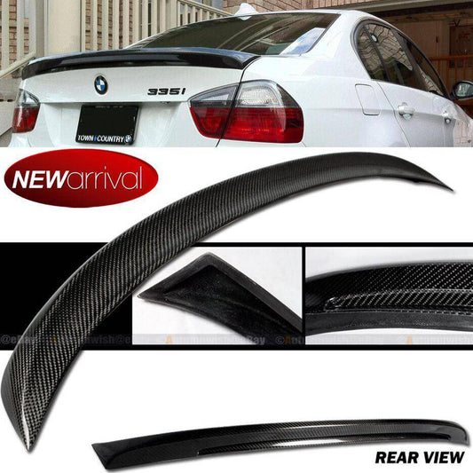 BMW 3 Series E90 06-11 4dr Sedan M-Tech Style Carbon Fiber Rear Trunk Spoiler - Autumn Wish Auto Arts