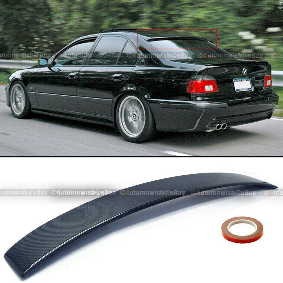 BMW 5 Series 96-03 E39 AC Style Real Carbon Fiber Rear Window Roof Visor Spoiler - Autumn Wish Auto Arts