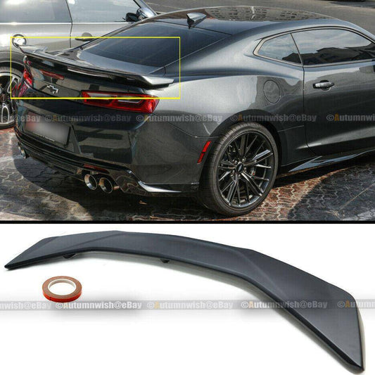 Chevrolet Camaro 16-21 Matte Black 3 post ZL1 Style ABS Rear Trunk Lid Spoiler - Autumn Wish Auto Arts