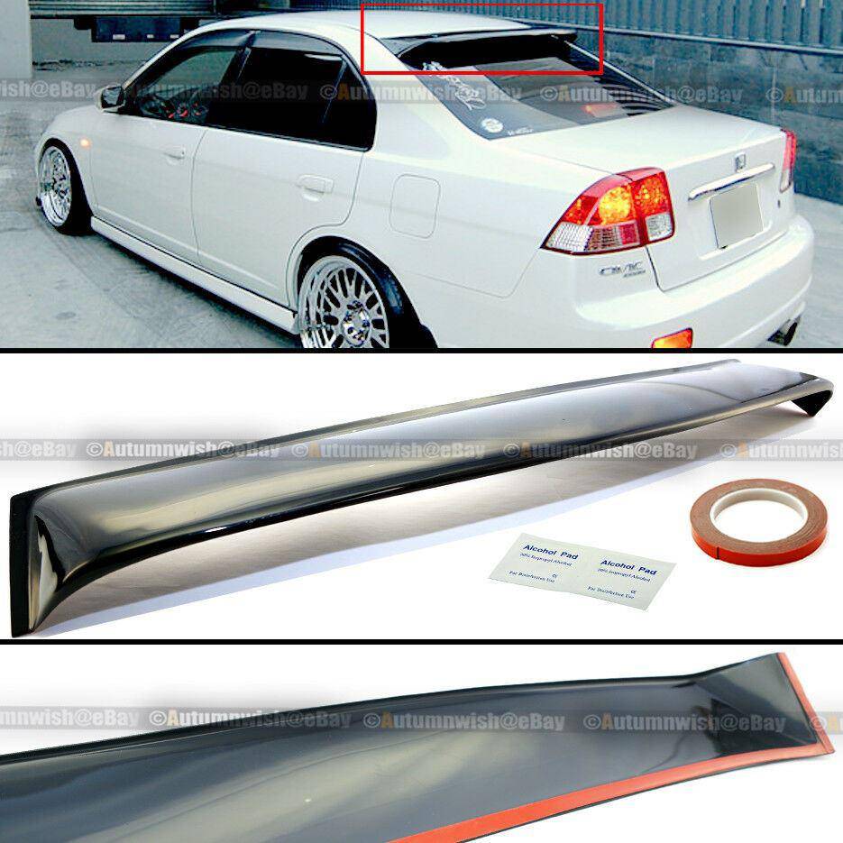 Honda Civic 01-05 4DR Sedan Acrylic Rear Roof Windshield Wing Visor Spoiler - Autumn Wish Auto Arts