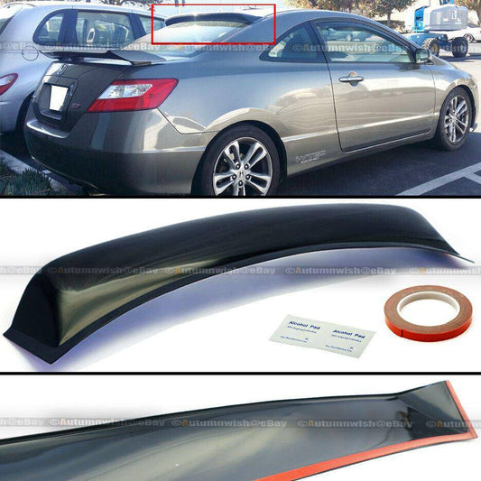 Honda Civic 06-10 2dr Coupe Rear Window Roof Sun Rain Shade Vent Visor Spoiler - Autumn Wish Auto Arts