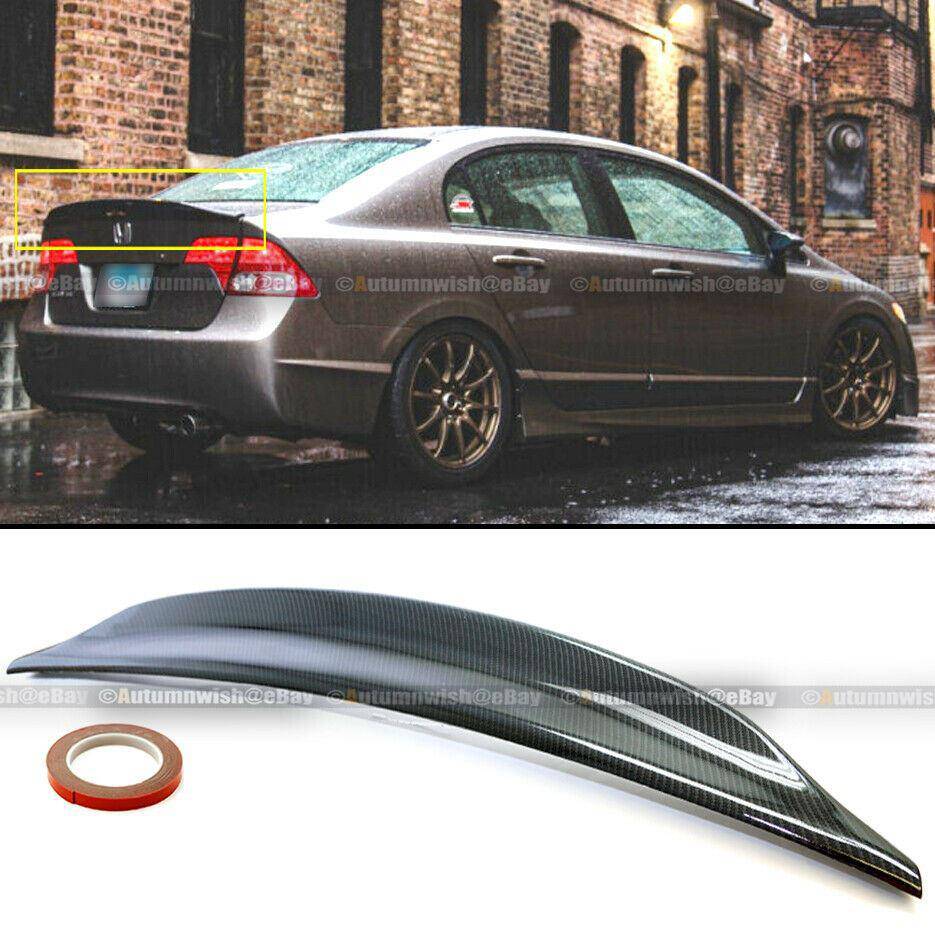 Honda Civic 06-10 4DR Duckbill High kick Carbon Fiber Painted Trunk Wing Spoiler - Autumn Wish Auto Arts