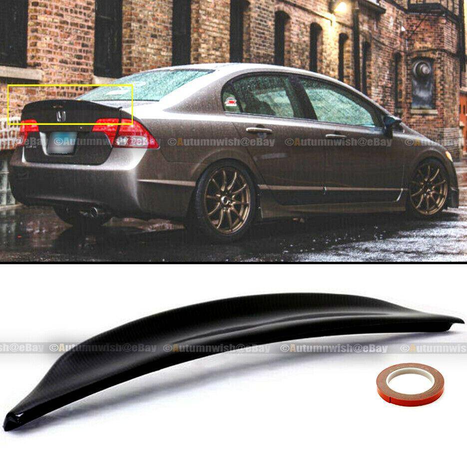 Honda Civic 06-11 4DR Duckbill High kick Painted Glossy Black Trunk Wing Spoiler - Autumn Wish Auto Arts
