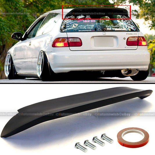 Honda Civic 92-95 3DR Hatchback Duckbill Spoon Style Matte BLK Rear Spoiler Wing - Autumn Wish Auto Arts