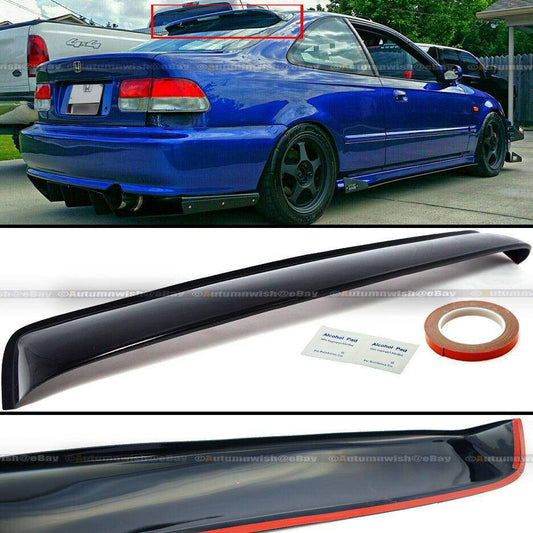 Honda Civic 96-00 2DR Coupe Rear Window Roof Sun Rain Shade Vent Visor Spoiler - Autumn Wish Auto Arts