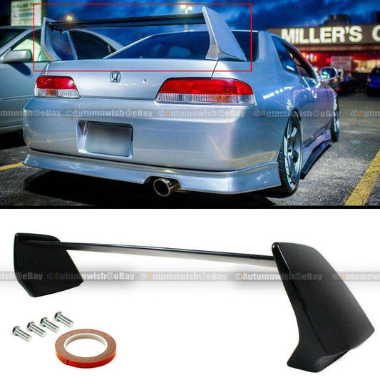 Honda Prelude 97-01 EVO JDM Style Unpainted Black Rear High Wing Trunk Spoiler - Autumn Wish Auto Arts