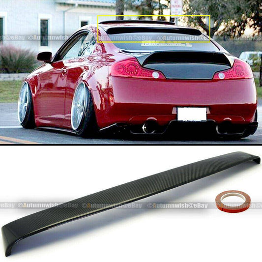 Infiniti G35 03-07 2DR Custom Made Real Carbon Fiber Rear Roof Wing Visor Spoiler - Autumn Wish Auto Arts