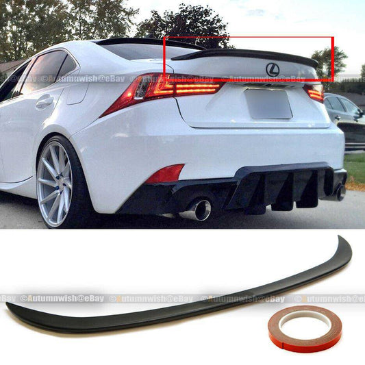 Lexus IS200t IS250 IS350 14-16 JDM Style Poly Urethane Rear Trunk Wing Spoiler Add On - Autumn Wish Auto Arts