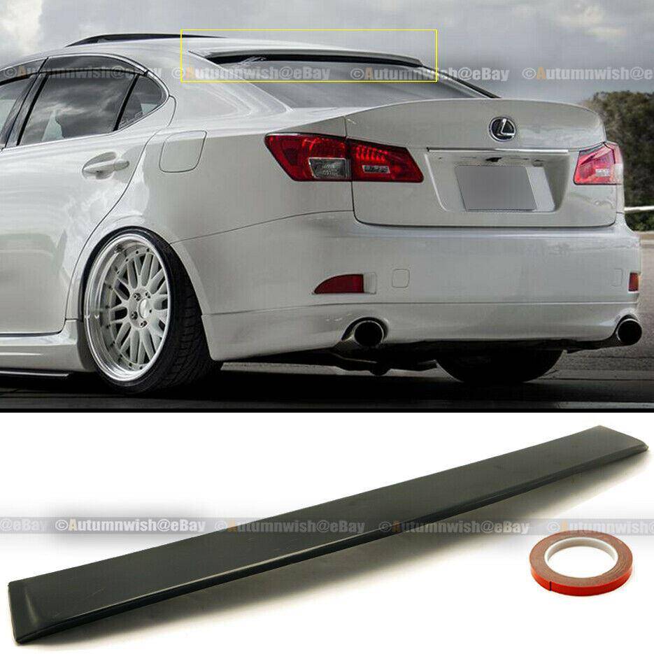 Lexus IS250 IS350 06-12 VIP Matte Flat Black Rear Window Roof Wing Spoiler Visor - Autumn Wish Auto Arts