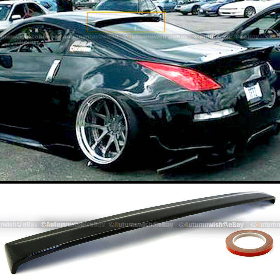 Nissan 350Z 03-08 Z33 Painted Glossy Black Roof Wing Spoiler Visor - Autumn Wish Auto Arts