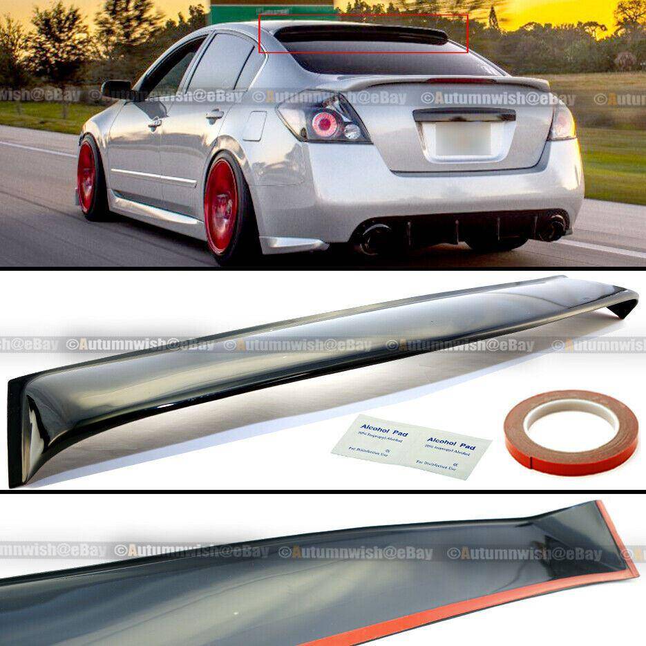 Nissan Altima 07-12 4DR Black Tinted Acrylic Rear Roof Window Shade Visor Spoiler - Autumn Wish Auto Arts