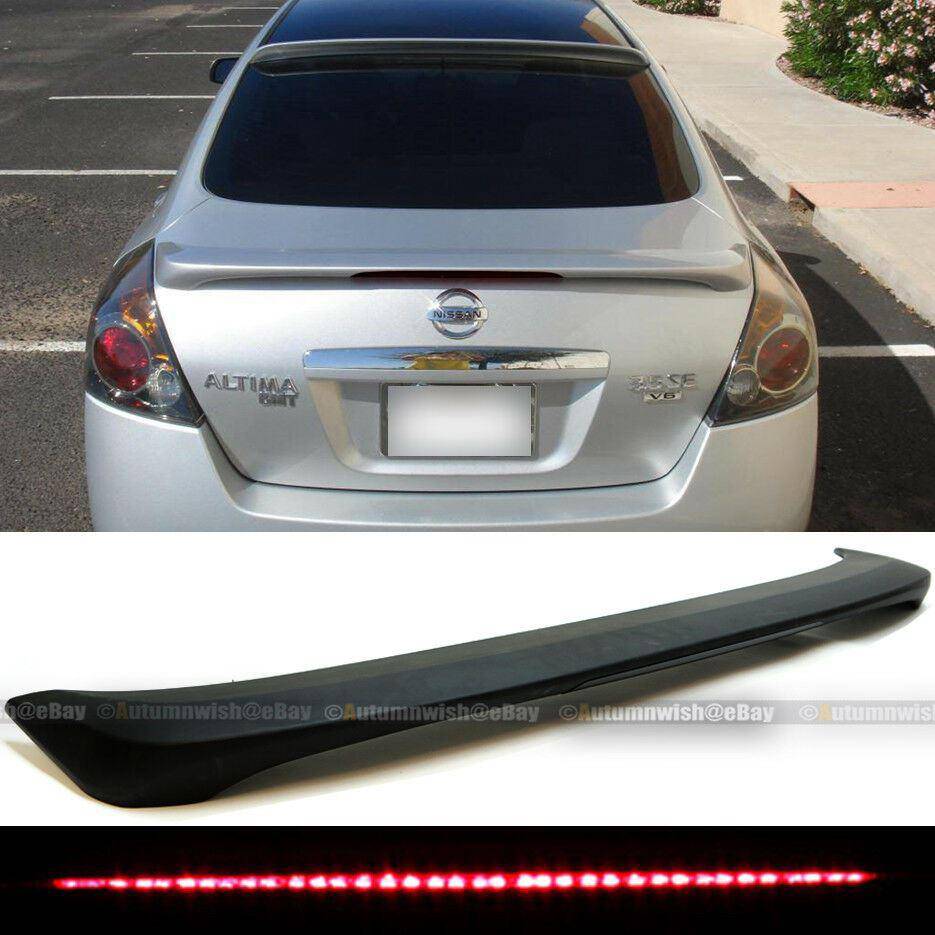 Nissan Altima 07-12 OE Style 4DR Sedan Rear Trunk Wing Spoiler Red LED Black Lens - Autumn Wish Auto Arts