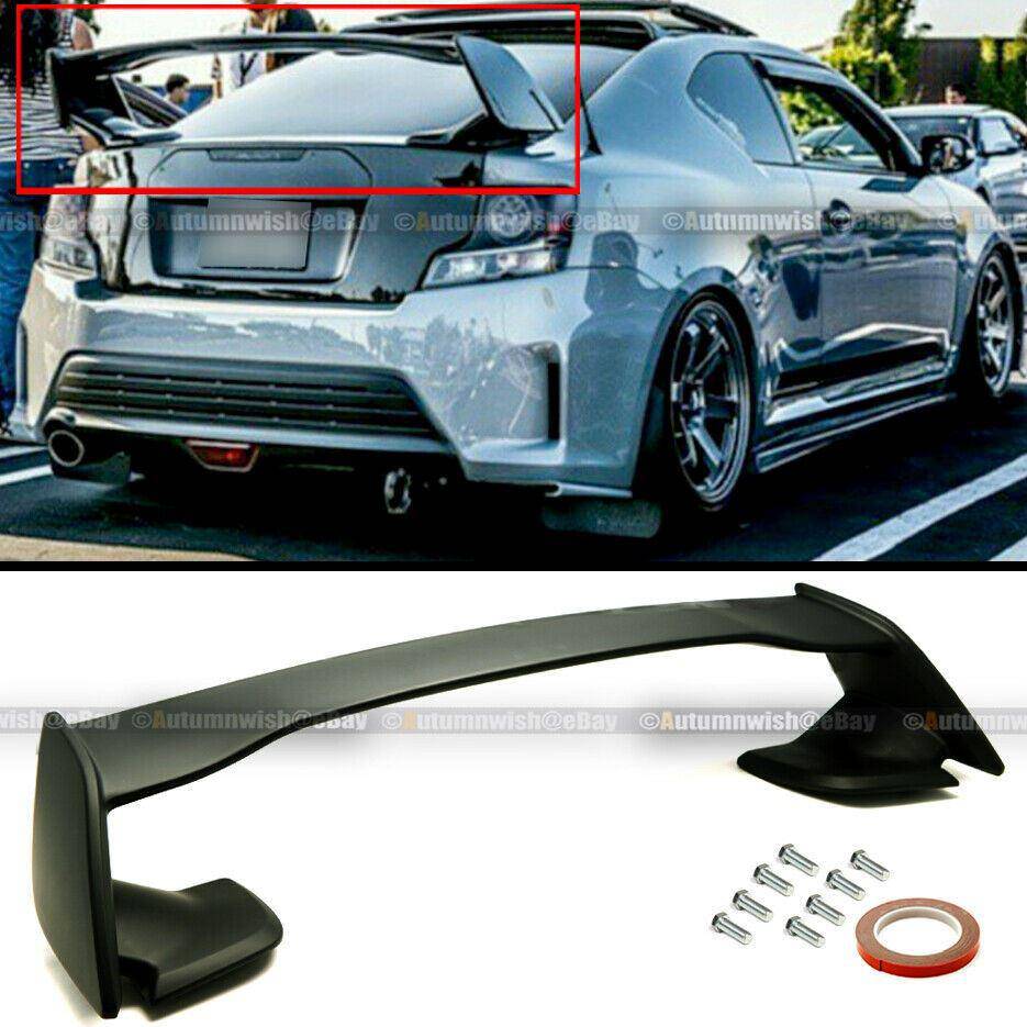 Scion tC 11-16 2nd Generation Unpainted Black ABS Plastic Rear Trunk Wing Spoiler - Autumn Wish Auto Arts