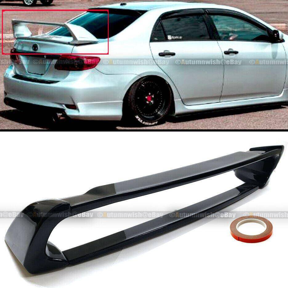 Toyota Corolla 09-13 JDM ABS Gloss Black Mugen Style 4Pic Trunk Wing Spoiler - Autumn Wish Auto Arts