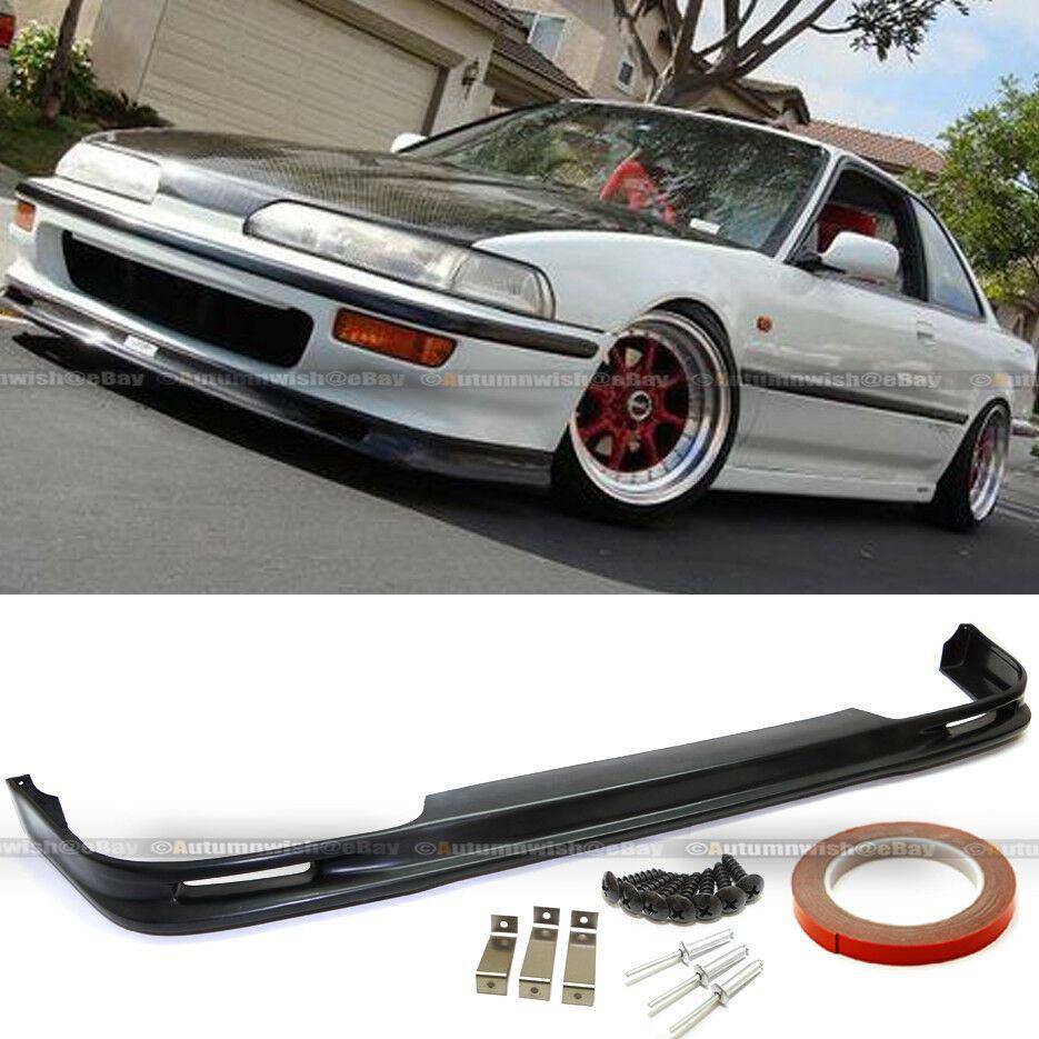 acura integra black Urethane Mugen Style Front Bumper Lip Spoiler