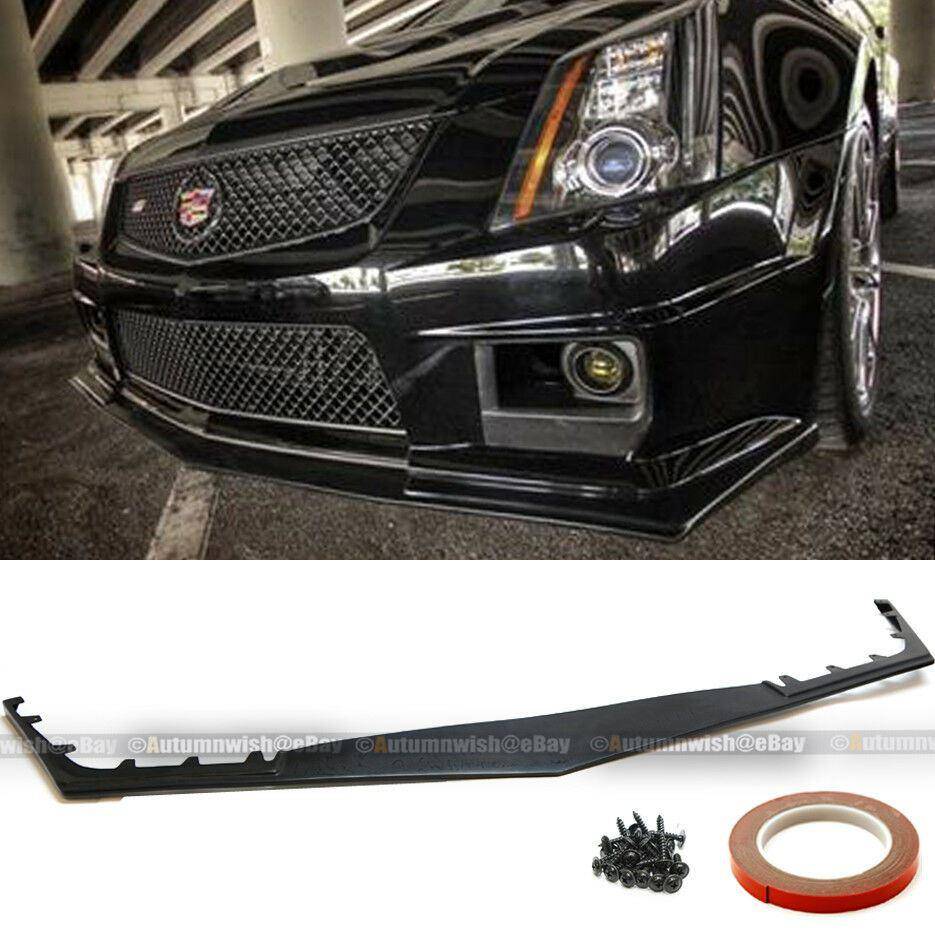 Cadillac CTS V 09-14 2dr 4dr Wagon HH Style Front Bumper Lip Body Kit Add on - Autumn Wish Auto Arts
