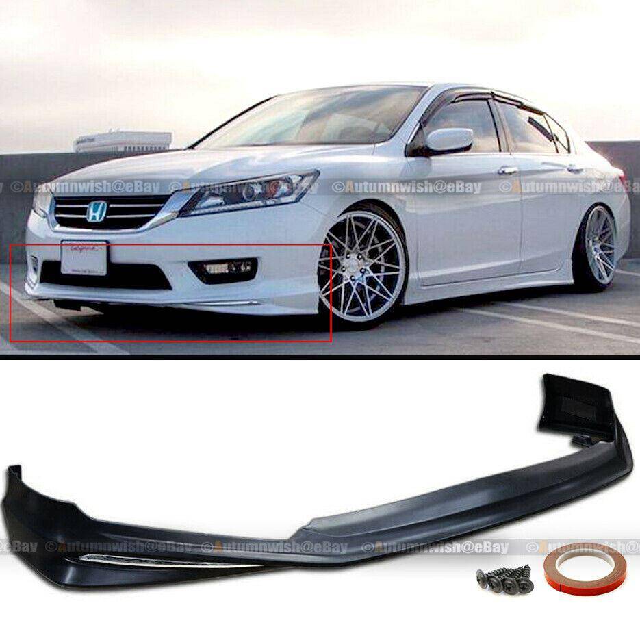 Honda Accord 13-15 4Dr JDM MD Style Front Bumper Lip Spoiler Chrome Molding - Autumn Wish Auto Arts