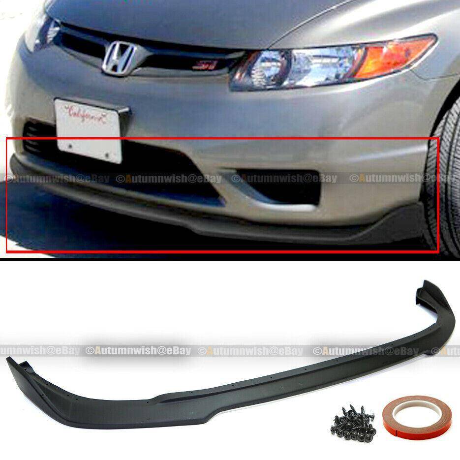 Honda Civic 06-08 2Dr Coupe CS Style PU Unpainted Front Bumper Lip Body Kit Add On - Autumn Wish Auto Arts