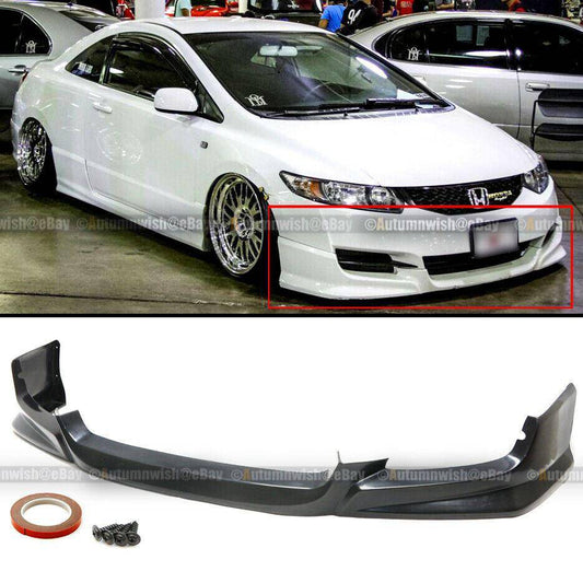 Honda Civic 09-11 2Dr Coupe PU HFP Style Front Bumper Lip Spoiler Body kit - Autumn Wish Auto Arts