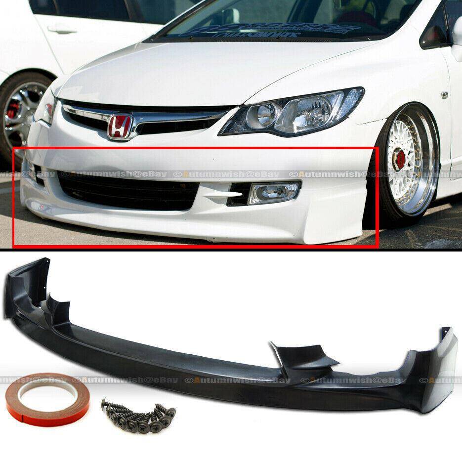 Honda Civic 09-11 4Dr Sedan PU Mugen Front Bumper Lip Spoiler Body kit - Autumn Wish Auto Arts