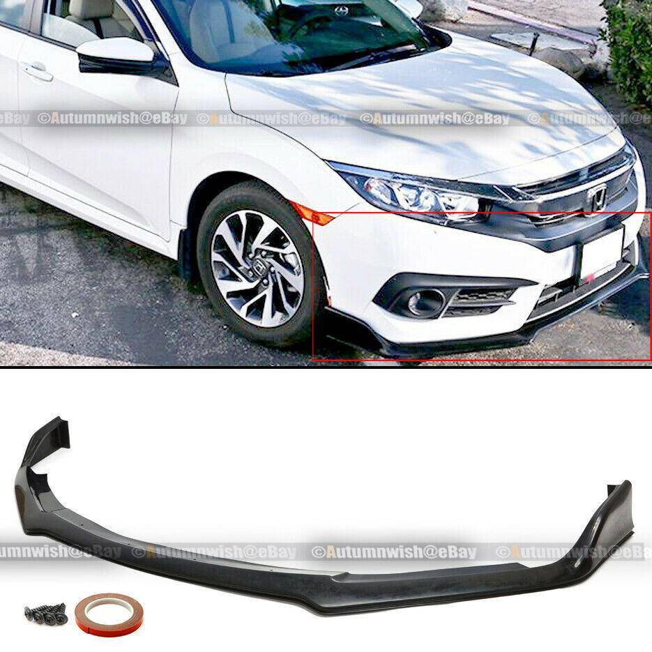 Honda Civic 16-18 10th 1 Piece Type R Style Front Bumper Lip Body Kit Spoiler - Autumn Wish Auto Arts