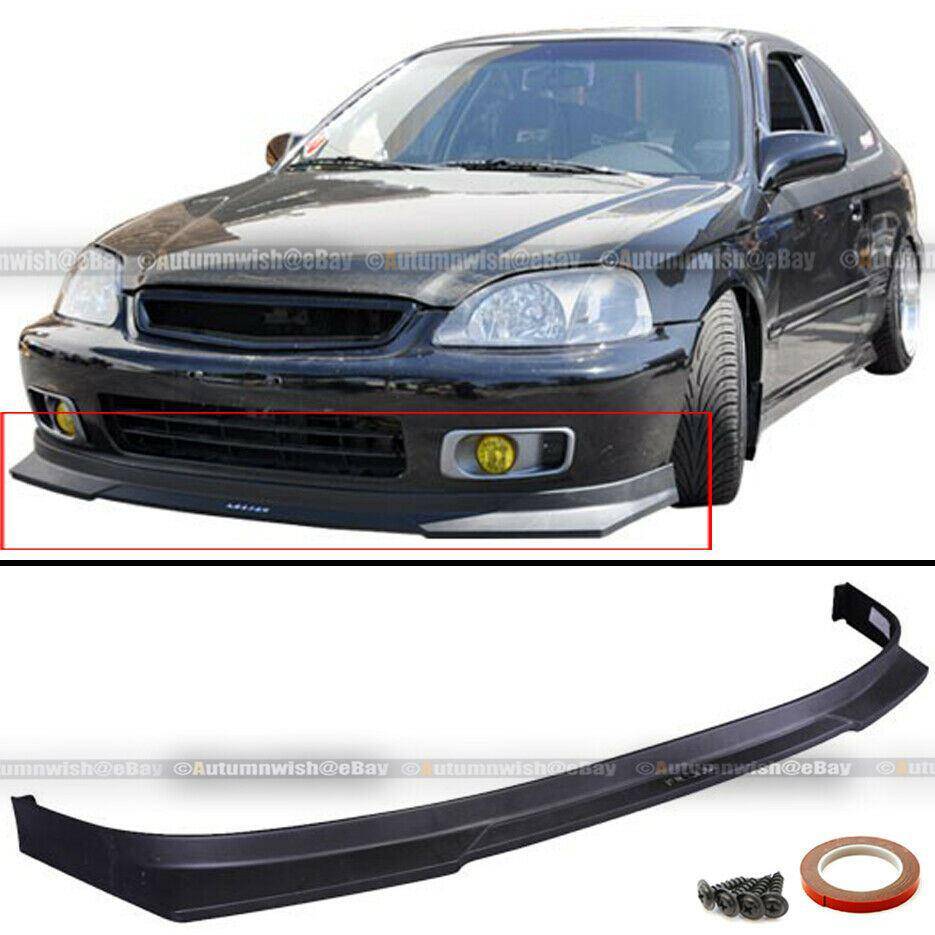 Honda Civic 99-00 2DR 3DR 4DR JDM Polyurethane HC1 Style Front Bumper Lip - Autumn Wish Auto Arts