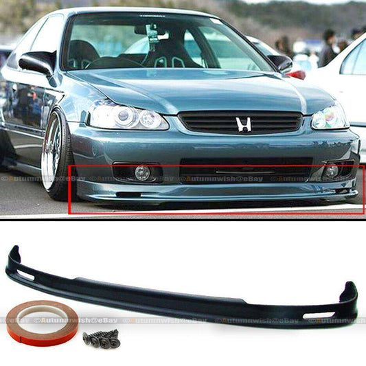 Honda Civic 99-00 2DR 3DR 4DR PU Polyurethane Mugen Style Front Bumper Lip - Autumn Wish Auto Arts