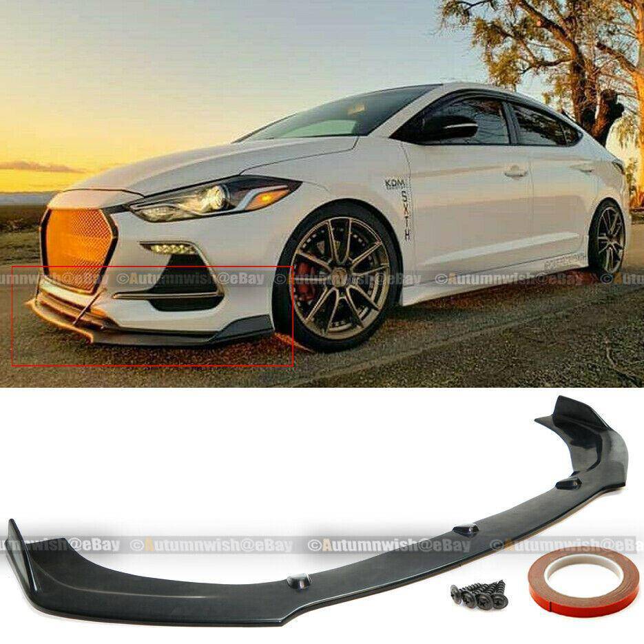 Hyundai Elantra 17-18 Sport CS Style Front Bumper Lip Chin Spoiler Splitter - Autumn Wish Auto Arts