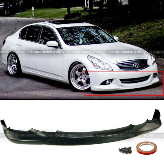 Infiniti G37 10-13 Sedan 4DR Unpainted OE Style PU Front Bumper Lip Body Kit Spoiler - Autumn Wish Auto Arts