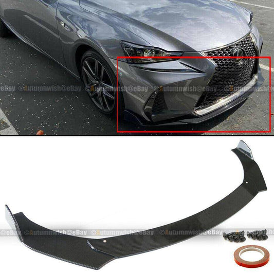 Lexus IS300 IS350 17-20 JDM CS Style 3 PCS Carbon Painted Front Bumper Lip Kit - Autumn Wish Auto Arts