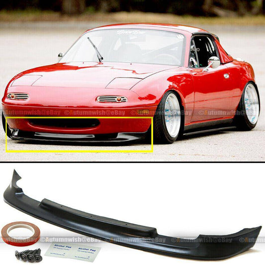 Mazda Miata 90-97 MX-5 GV Style PU Front Bumper Chin Lip Body Kit Ground Effect - Autumn Wish Auto Arts