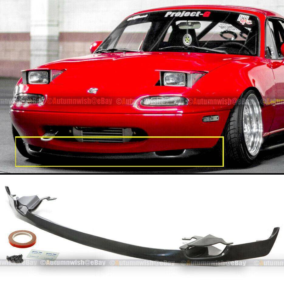 Mazda Miata 90-97 MX-5 RS Style PU Front Bumper Chin Lip Body Kit Ground Effect - Autumn Wish Auto Arts