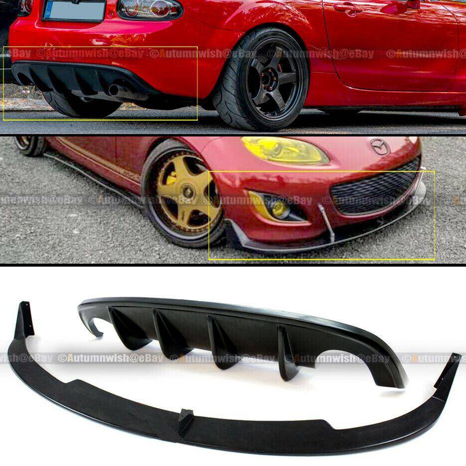 Mazda Miata MX-5 09-13 NC2 JDM GT Style Front Bumper Lip & Rear Diffuser Spoiler - Autumn Wish Auto Arts