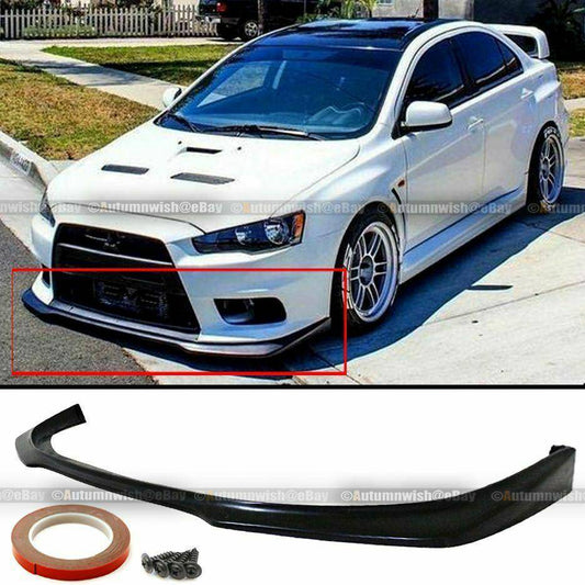 Mitsubishi Lancer Evolution EVO X 10 08-15 MR Style Unpainted Front Bumper Lip Spoiler - Autumn Wish Auto Arts