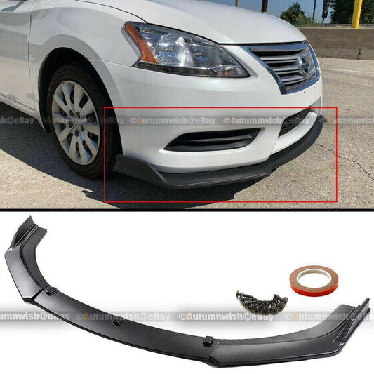 Nissan Sentra 13-17 B17 JDM Style 3 PCS Matte Front Bumper Lip Kit Spoiler Splitter - Autumn Wish Auto Arts