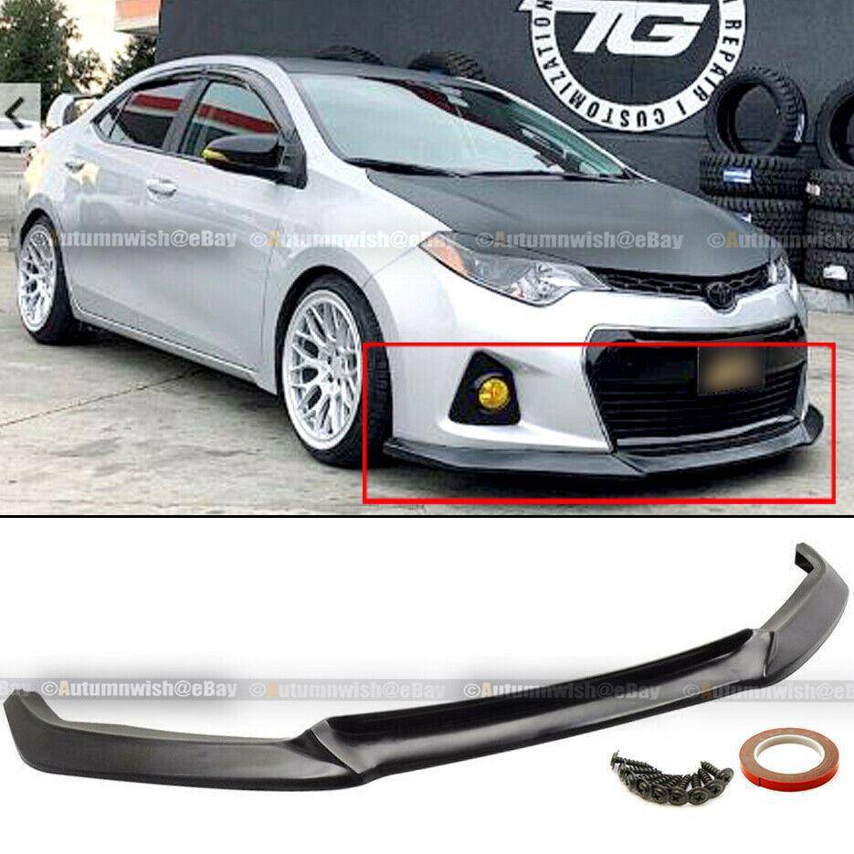 Toyota Corolla S 14-16 PU Urethane GT Style Front Bumper Chin Lip Spoiler Body Kit - Autumn Wish Auto Arts