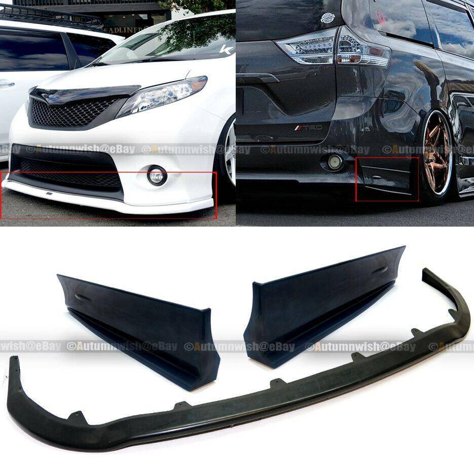 Toyota Sienna 11-17 SE MP Style Front & Rear Bumper Chin Lip Aprons Spoiler - Autumn Wish Auto Arts