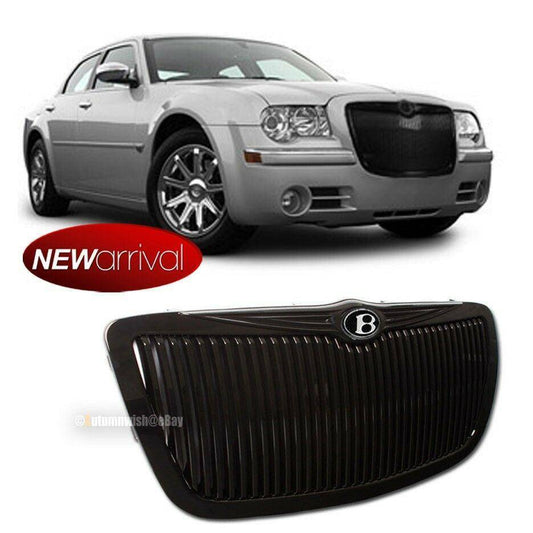 Chrysler 300 / 300C 05-10 Glossy Black Vertical Style Hood Grill Emblem - Autumn Wish Auto Arts