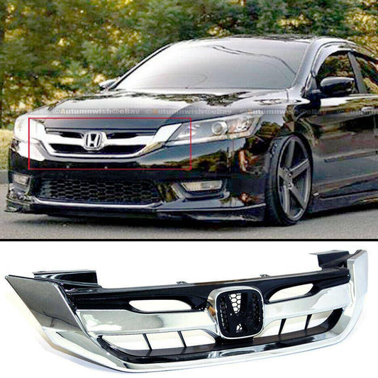Honda Accord 13-15 9th Gen  4 Door Chrome JDM Mod Style Front Hood Grille - Autumn Wish Auto Arts