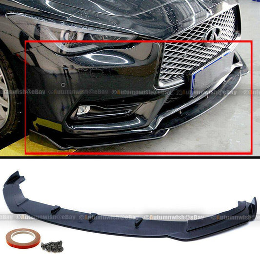 Infiniti Q60 17-19 2DR Coupe Polyurethane JDM Front Bumper Lip Splitter Chin - Autumn Wish Auto Arts