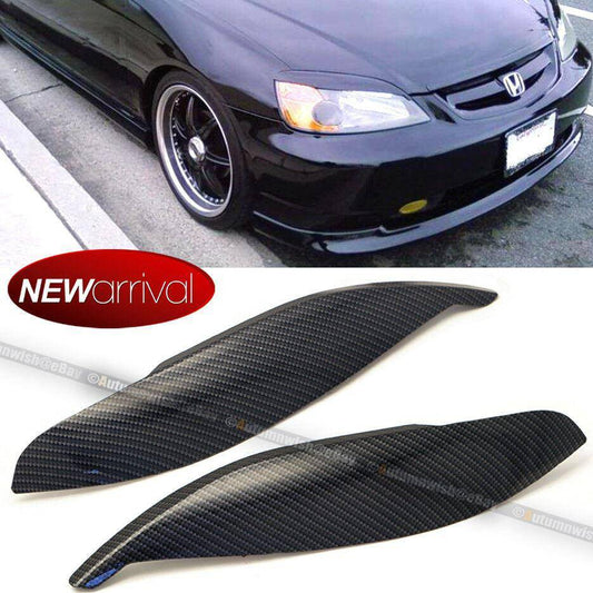 Honda Civic 01-03 Carbon Painted headlight Cover Eyelid Eyebrow Eye Lid Brow - Autumn Wish Auto Arts