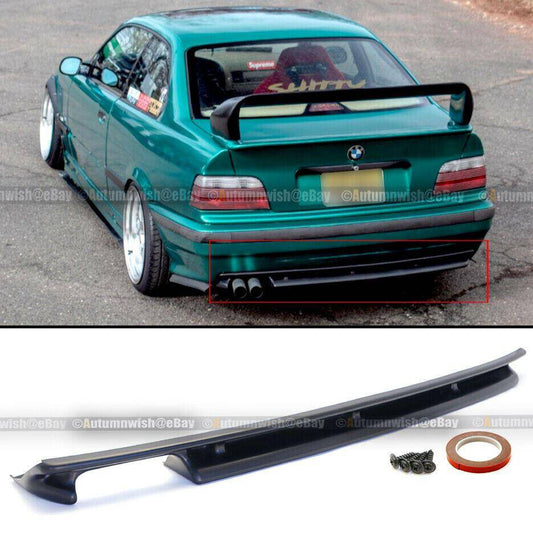 BMW 3-Series 91-99 E36 OE M3 (Style) PU Rear Bumper Diffuser Lip Body Kit - Autumn Wish Auto Arts