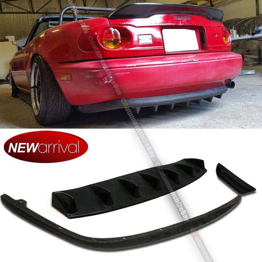 Mazda Miata 90-97 Unpainted PU OE Style Rear Bumper Lip & Rear Diffuser Combo - Autumn Wish Auto Arts