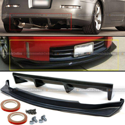 Nissan 350z 06-09 Unpainted NS N Style Front & Rear Bumper Lip Diffuser Body Kit - Autumn Wish Auto Arts