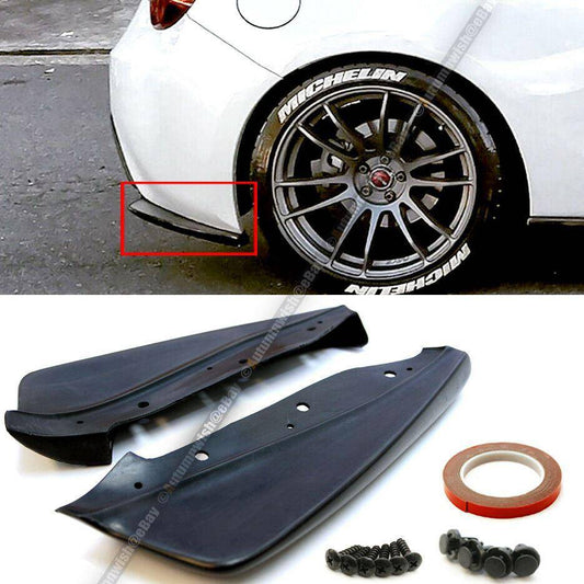 Subaru BRZ Scion FR-S Toyota 86 13-18 Unpainted CS Style Rear Bumper Aprons Add On Lip Spoiler - Autumn Wish Auto Arts