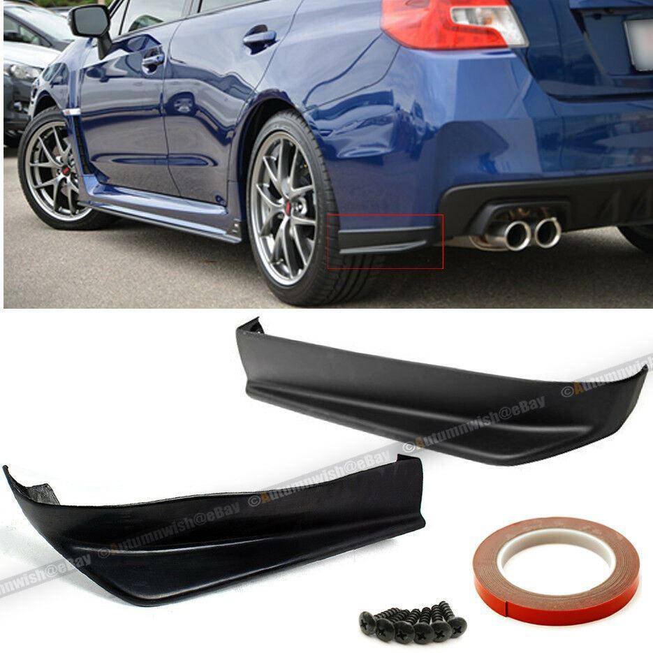 Subaru Impreza WRX 15-18 STI 2pc Aero Style Rear Bumper Lip Cap Apron Spats Add On - Autumn Wish Auto Arts