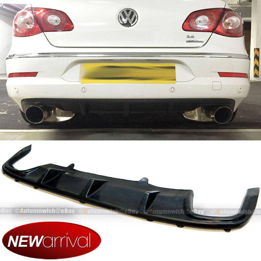 Volkswagen CC 09-11 Unpainted PU Polyurethane Rear Bumper Diffuser Lip - Autumn Wish Auto Arts